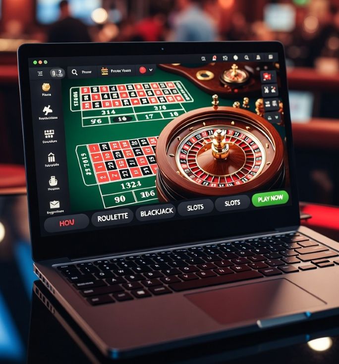 EU Casinos Accepting UK Players: A Lucky Escape for Gamblers Seeking Bigger Bonuses modern European online casino interface on a laptop - EU Casinos Accepting UK Players: A Lucky Escape for Gamblers Seeking Bigger Bonuses